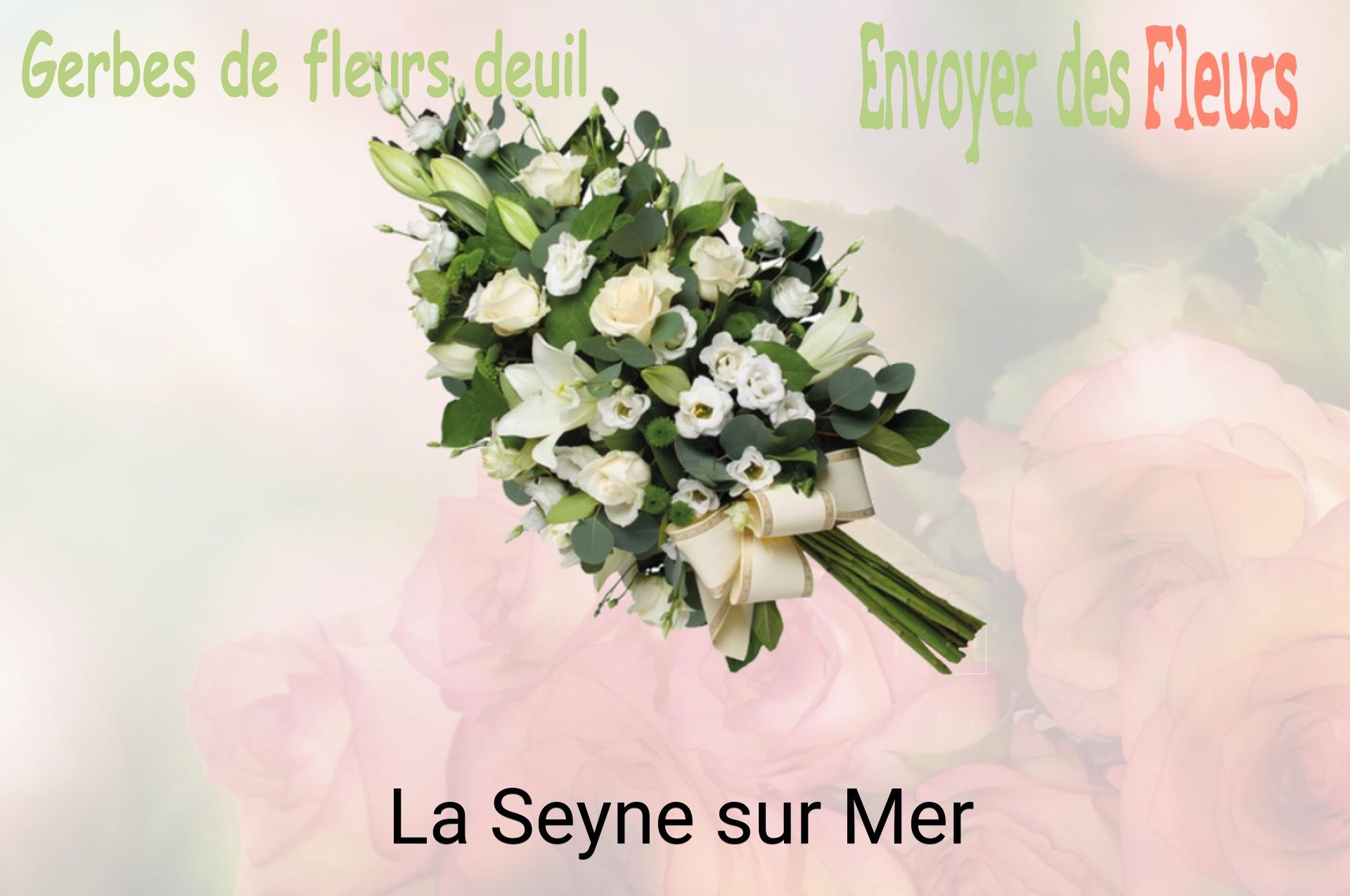 Gerbe de fleurs de deuil livrée à La Seyne-sur-Mer